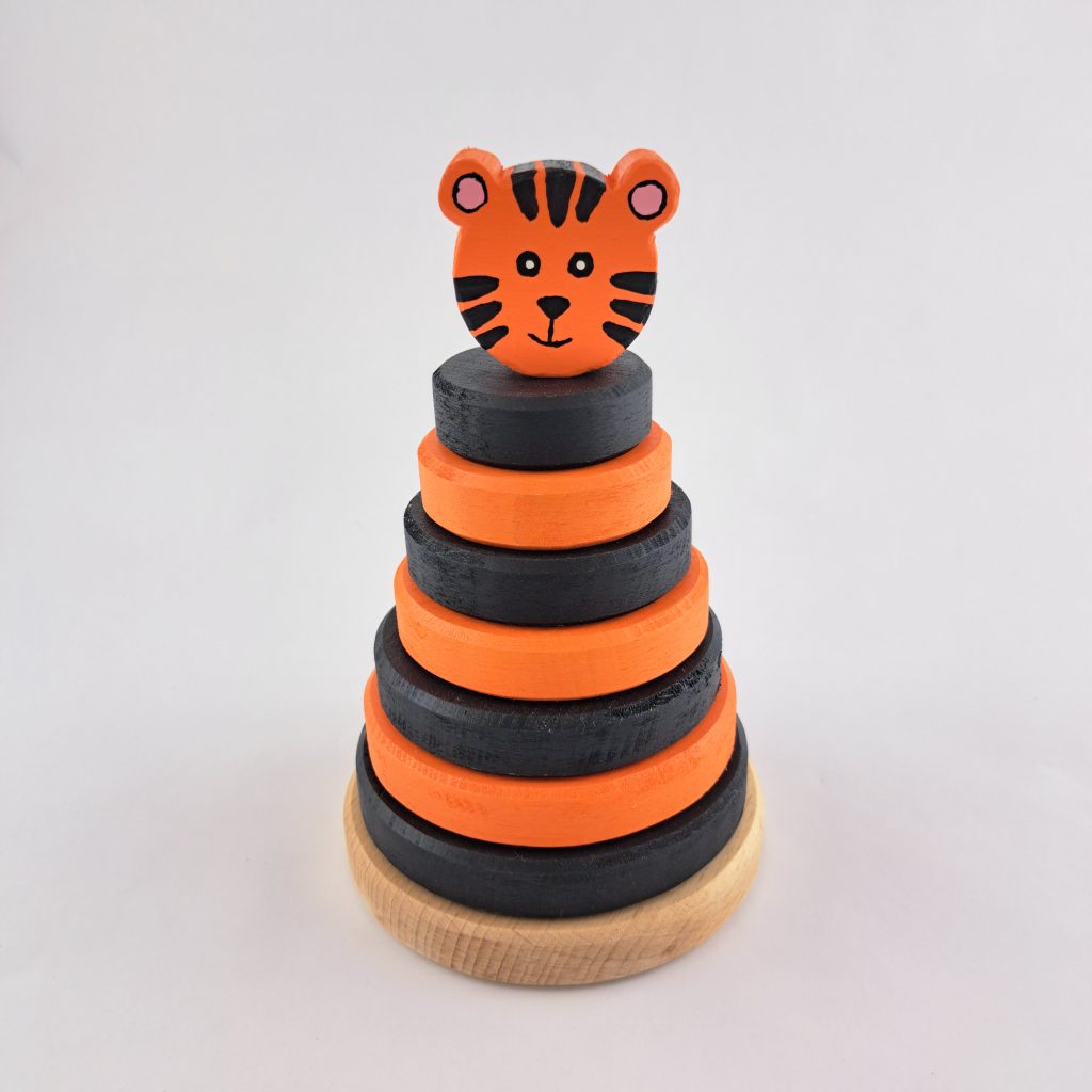 Tigre à empiler jouet en bois
